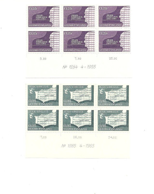 Sibelius Lape No 602 0,25 , 0,35 mk Numerokuusilot
