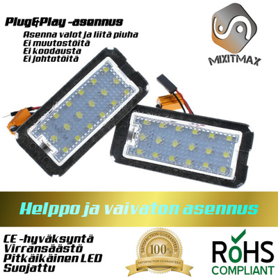 Fiat 500 LED rekisterikilven valot — kirkkaan va
