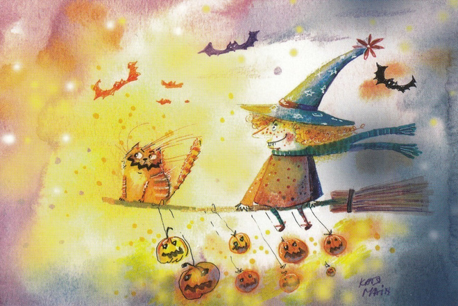 Katja Main: Halloween noita lentää luudalla