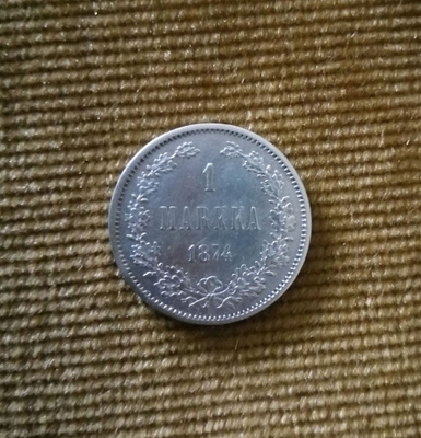 1 markka v. 1874