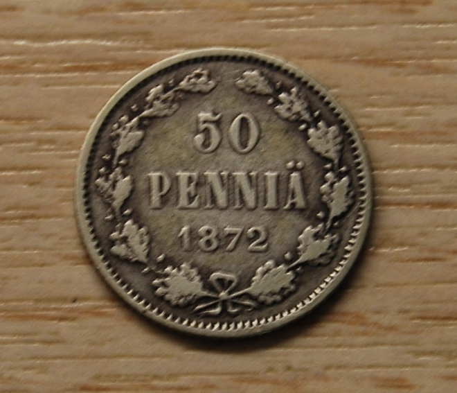 50 penniä 1872  Aleksanteri II