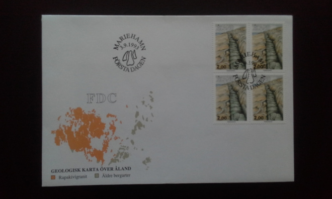 FDC Åland nelilö Yleismerkki 2,00mk 3.9.1993 LaPe 75