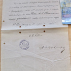 VANHA Asiakirja VR Valtion Rautatiet Pietari 1905 Oma Leima - pikkukuva 1