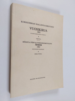 Korkeimman hallinto-oikeuden vuosikirja 1982 B : verotus