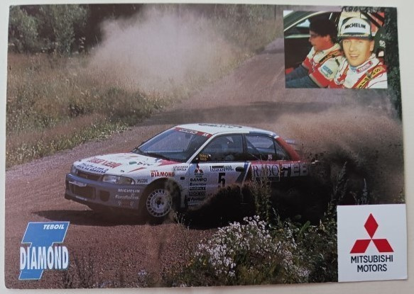 Jouko Puhakka - Keijo Eerola, rallikortti, Mitsubishi, 1996