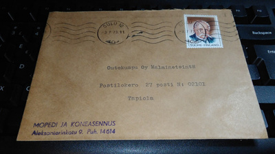 Oulu Mopedi ja Konekeskus firmakuori 26/6