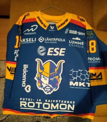 Jukurit #18 Sandvik game worn/issued pelipaita