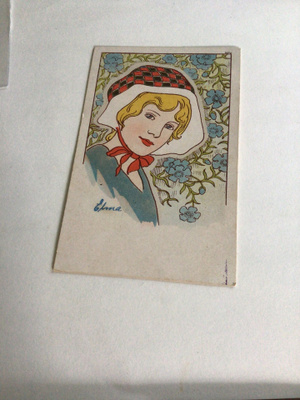 Art Nouveau tyylilaji postikortti 1924