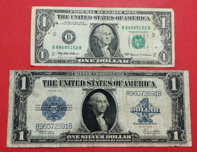 USA 1 Dollar 1923 BIG ja 1 Dollar Normal. (KD15)