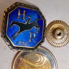 VANHA Ruuvimerkki HR 1930 Helsingin Ratsastajat Hopeaa 1955 - pikkukuva 1