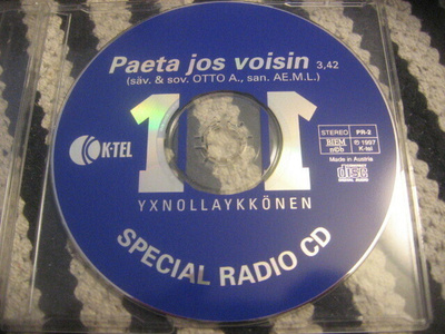 101 Yxnollaykkönen - Paeta Jos Voisin (promo cds)