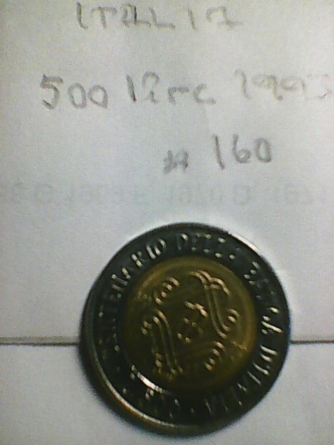 Italia 500 lira 1993, km#160