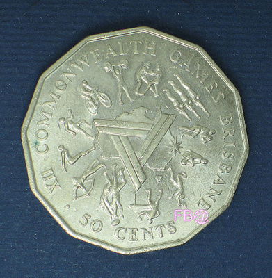 1982 Australia 50c Juhlaraha Kansainyhteisön kisat