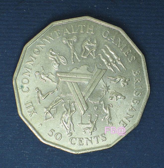 1982 Australia 50c Juhlaraha Kansainyhteisön kisat