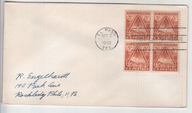 USA FDC 1948 Fort Bloss rocket launching