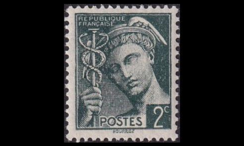 Ranska 374 ** Käyttösarja Merkur 2 C (1938)