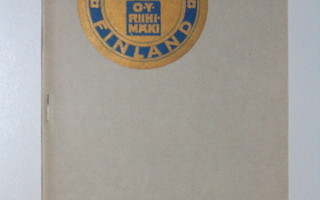 Riihimäki Oy Hinnasto P.  (1930) Riihimäen Lasi