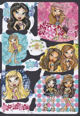 MLP 2068 Bratz Tytöt Hileinen Kiiltokuva-arkki
