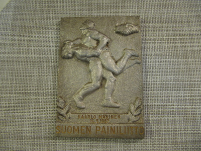 Suomen Painiliitto mitali Kaarlo Mäkiselle 14.5.1967 75 V.