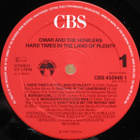 OMAR AND THE HOWLERS ~ Hard Times In The Land Of Plenty ~ LP - pikkukuva 3