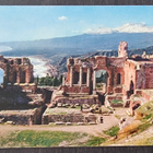 TAORMINA, Scene of the Greek Theatre, kulkenut postikortti - pikkukuva 1