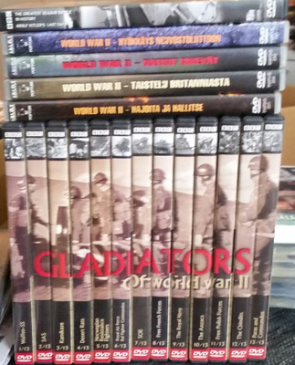 Gladiators sarja + muutama muu -18DVD