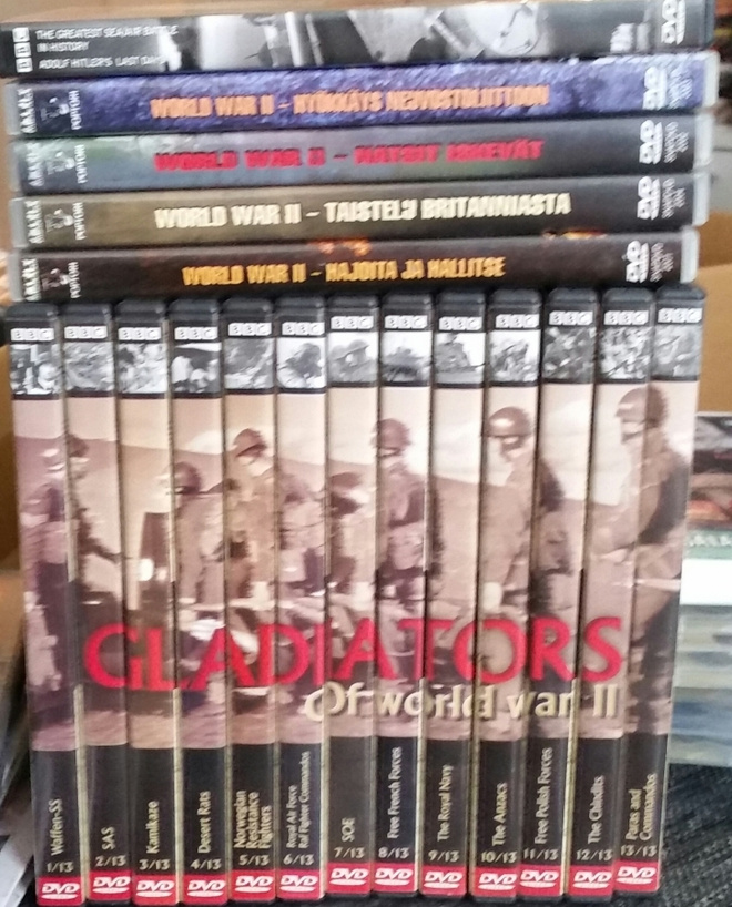 Gladiators sarja + muutama muu -18DVD