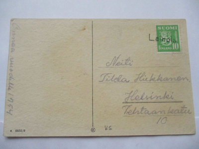 1954 Leinola (Laukaa) rivil kortilla