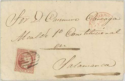 Espanja Mi 17 kirje 1853