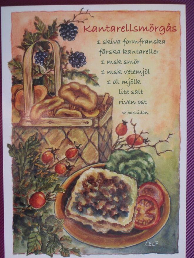 Ingrid Elf resepti kanttarellileipä ruots.