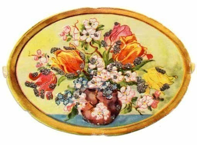 EAS 3053 / OVAALI: Tulppaaneita ja omenankukkia. 1940-50-l.