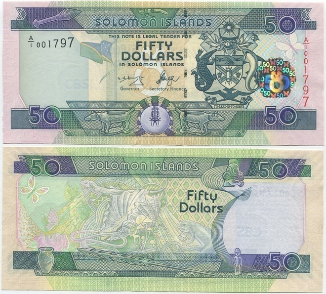 Salomonsaaret Solomon Islands 50 Dollars v.2005 (P-29a) UNC
