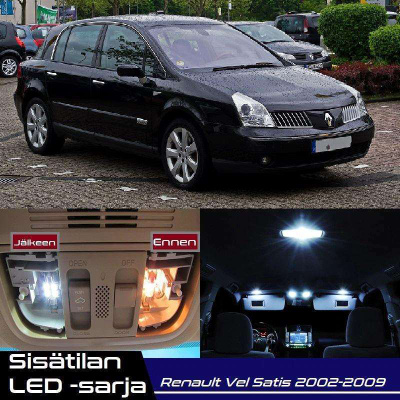 Renault Vel Satis Sisätilan LED-sarja 17-osainen