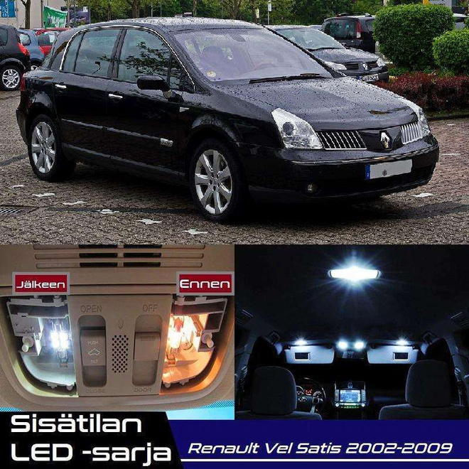 Renault Vel Satis Sisätilan LED-sarja 17-osainen