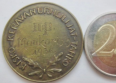 VANHA Mitali Kisko-Keravan Urheilijat Tahko 1936 Rautatie VR