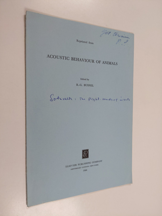 R. G. Busnel : Acoustic behaviour of animals