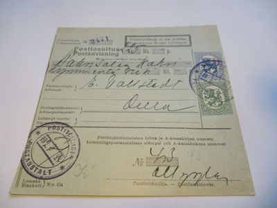 1928 Ii varaleima postiosoituksella