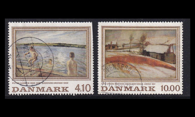 Tanska 932-3 o Tanskalaista maalaustaidetta (1988)
