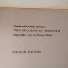 HENRY MILLER : MARUSSIN KOLOSSI - pikkukuva 2