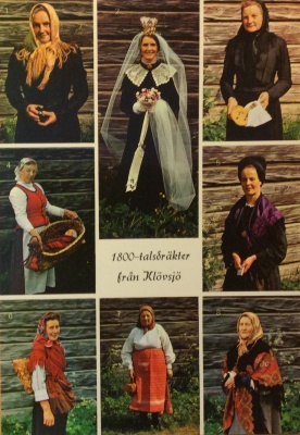 1800 -talsdräkter från Klövsjö 21 x 15 cm