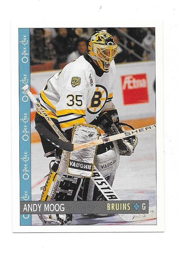 1992-93 OPC #184 Andy Moog  Boston Bruins MV