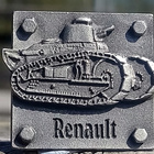 Renault Hopeavårinen merkki. Valmistajan leimalla. Halkaisij - pikkukuva 3
