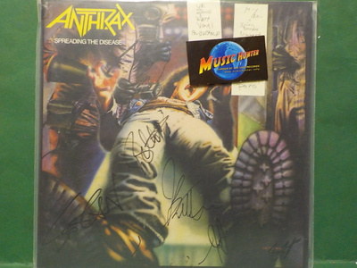 ANTHRAX - SPREADING THE DISEASE - UK 2010 M-/M- LP+NIMMARIT