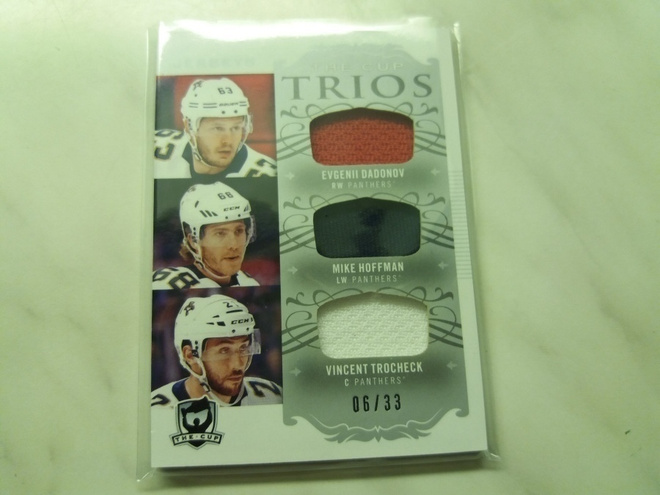 2018-19 The Cup Trios Jerseys #C3FP1 Dadonov / Hoffman / 33