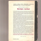 Parvilahti, Unto: Berijan tarhat, Otava 1958. 9p, nid, K3 - pikkukuva 3