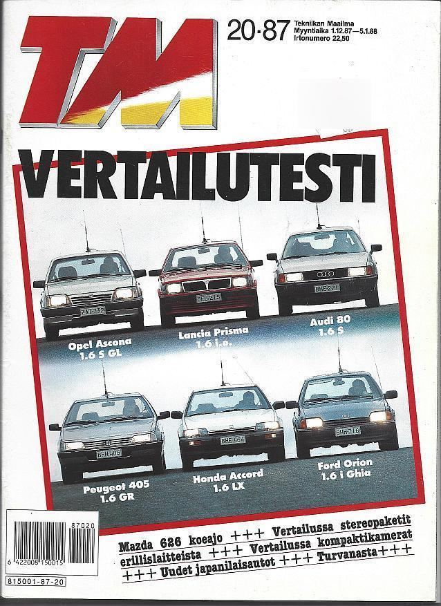TM – Tekniikan Maailma 20 / 1987 - Lehti