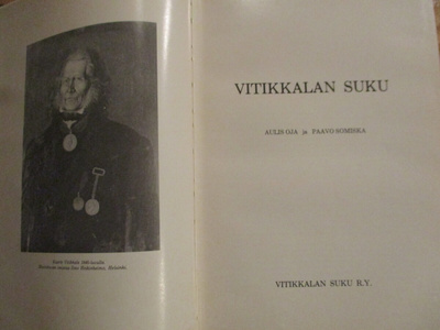 VITIKKALAN SUKU [1978] Oja - Somiska * sukututkimus genealog