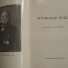 VITIKKALAN SUKU [1978] Oja - Somiska * sukututkimus genealog - pikkukuva 1