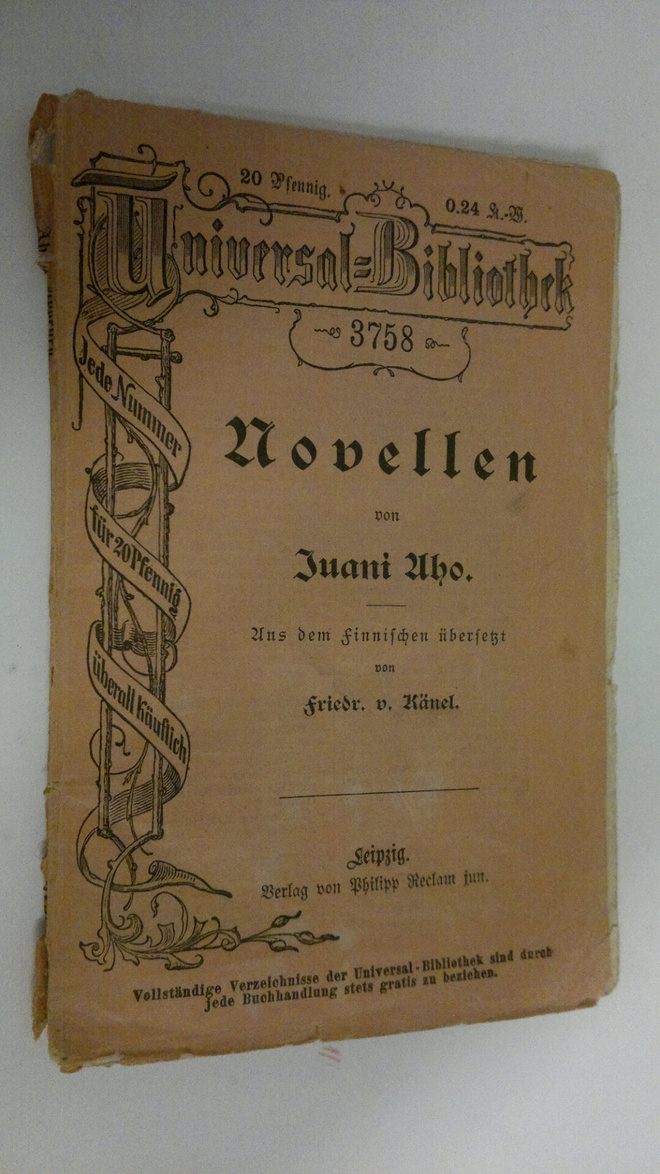 Juhani (Juani Aho) Aho : Novellen : Aus dem Finischen ube...