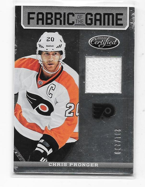 2012-13 Certified Fabric Game # Chris Pronger Phi Flyers